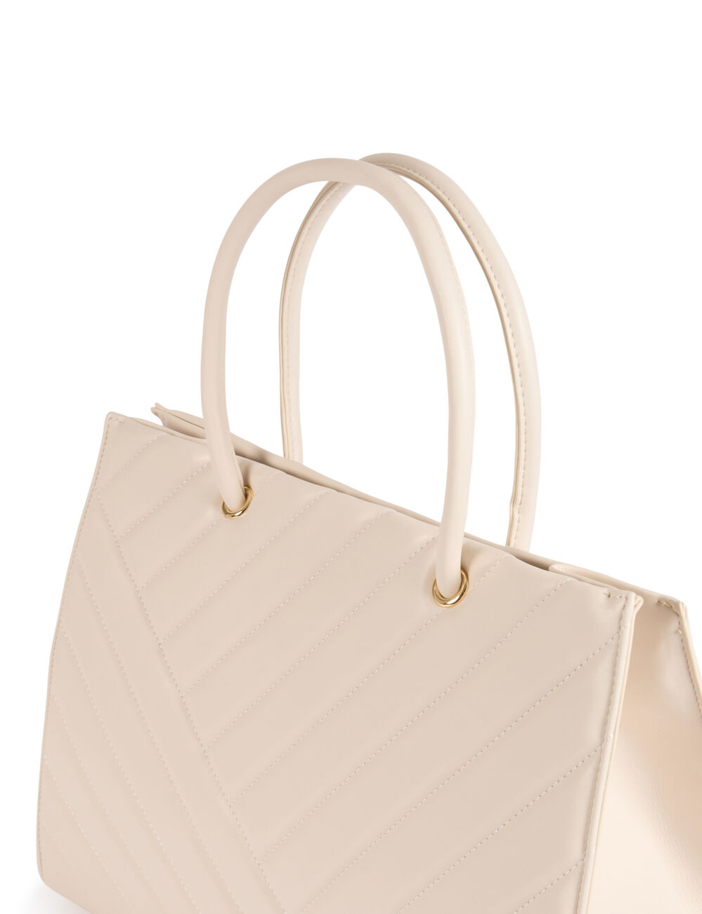 Gewatteerde shopper ivoor vrouw