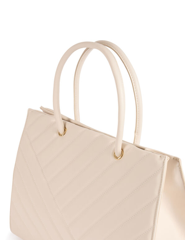 Gewatteerde shopper ivoor vrouw