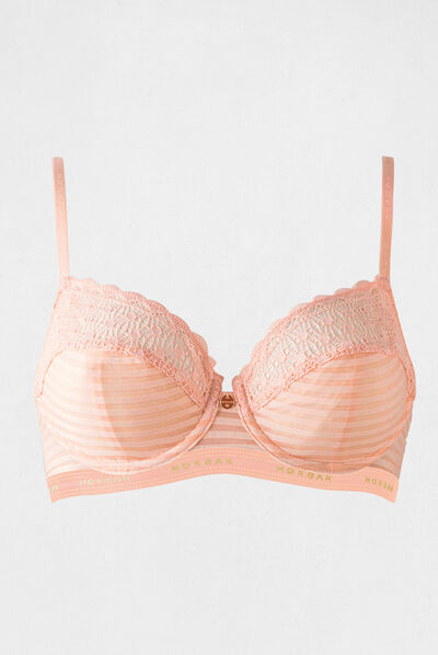 Soutien-gorge armatures rose femme