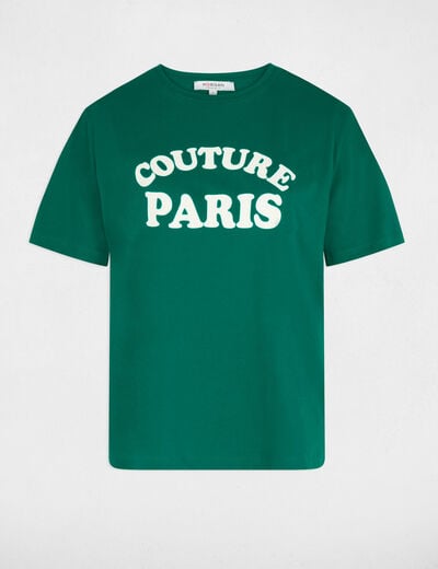 T-shirt manches courtes vert femme