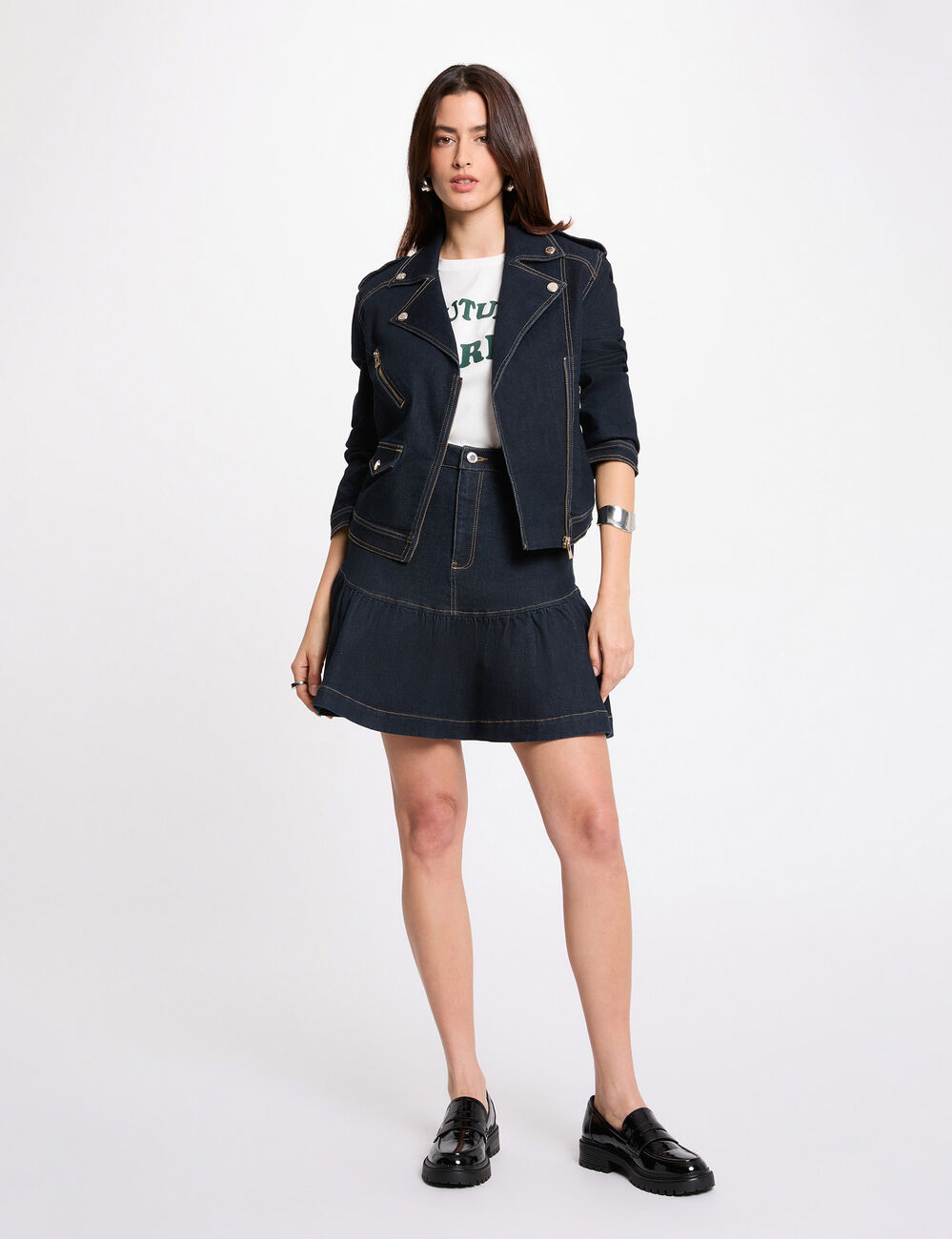 Oversized spijkerjas bleu vrouw