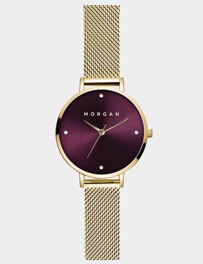 Montre classique jaune or femme