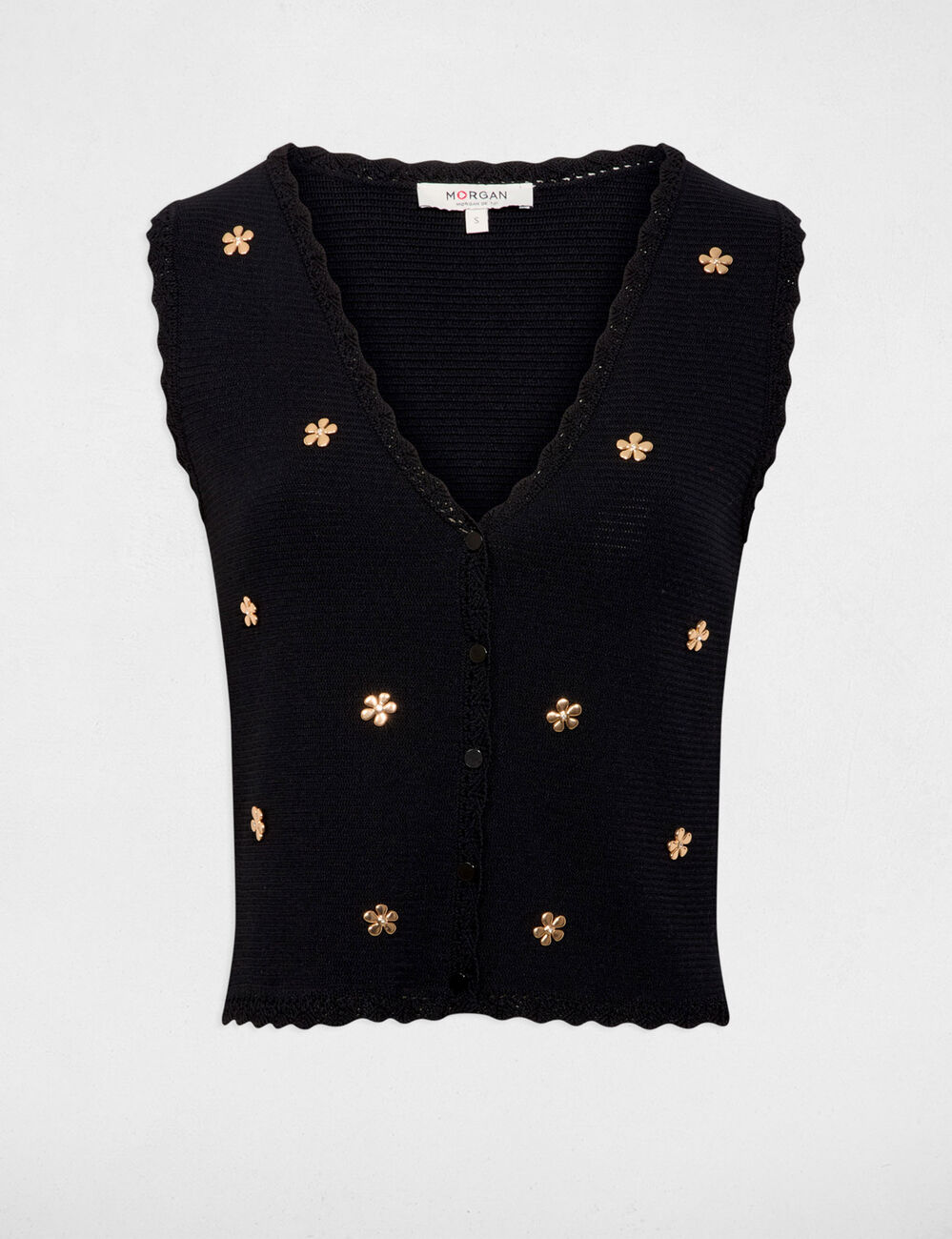 Gilet sans manches noir femme