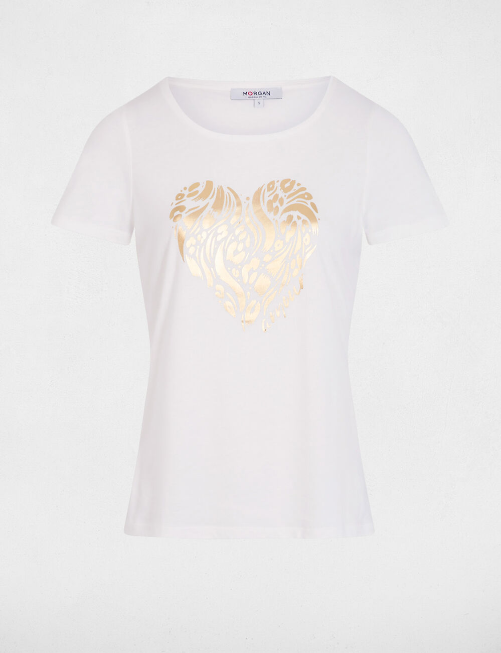 T-shirt manches courtes blanc femme