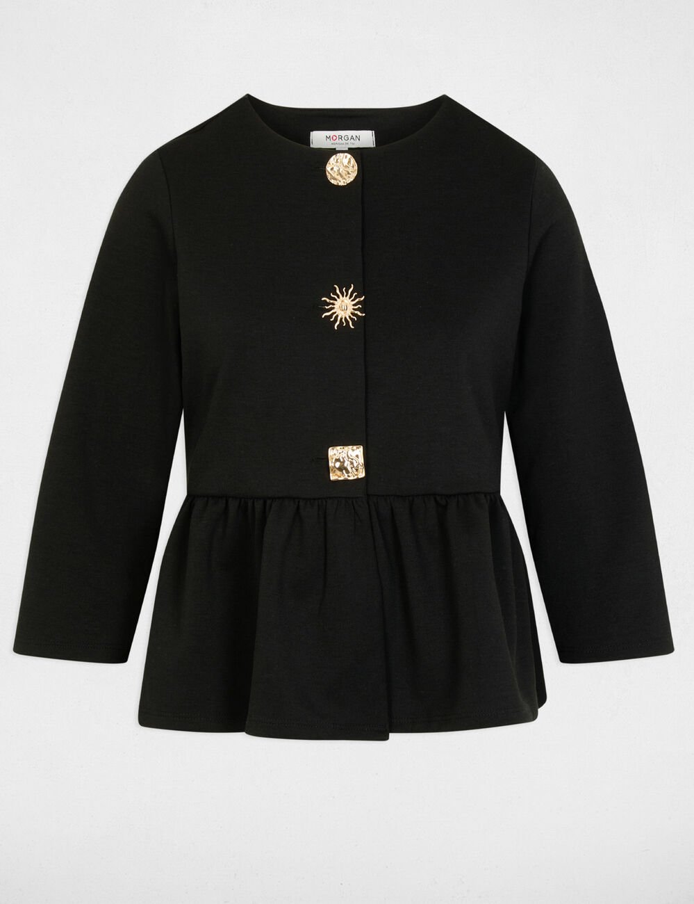 Lang vest met lange mouwen zwart vrouw