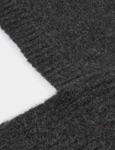 Cagoule &eacute;charpe gris fonc&eacute; femme