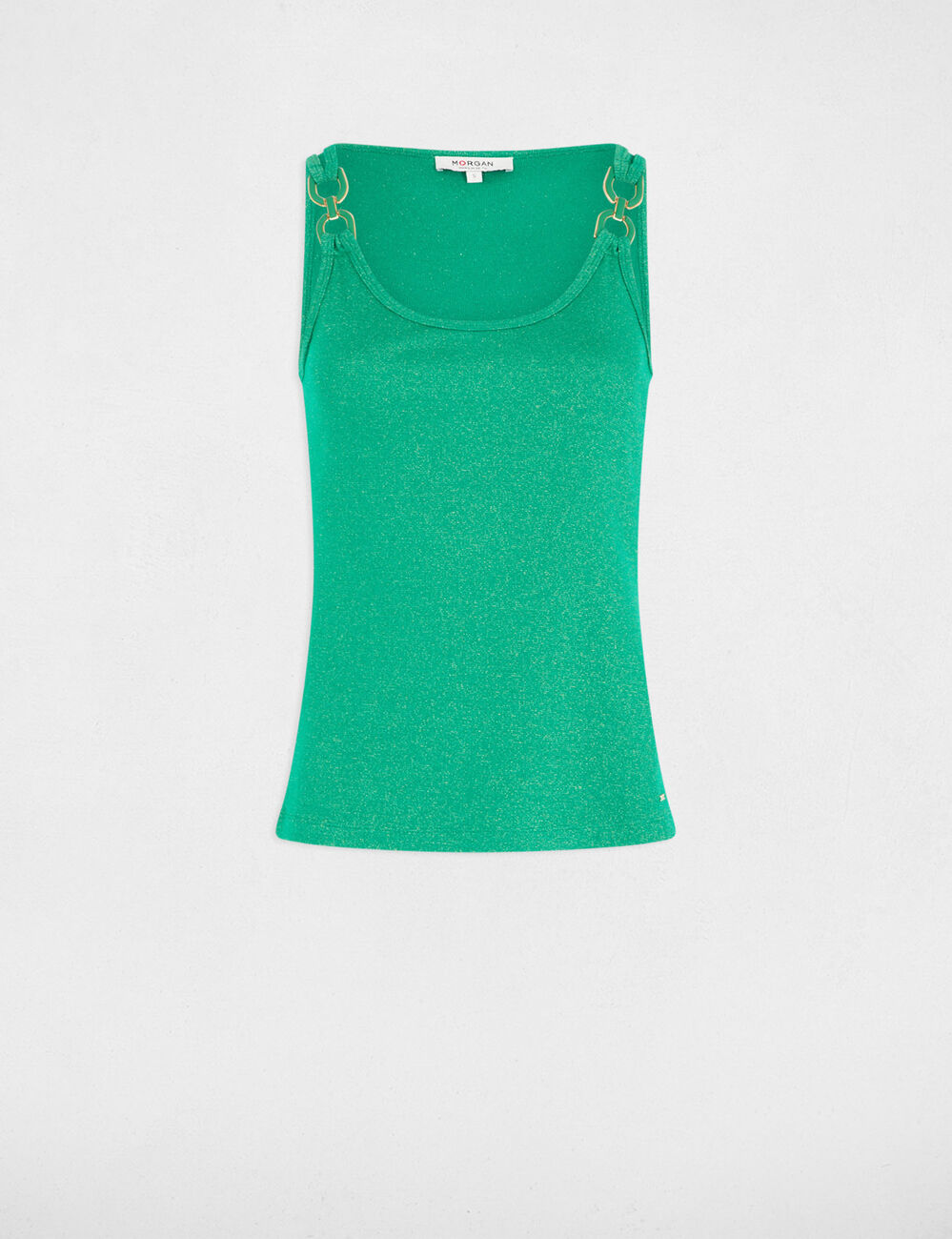 Mouwloze top emerald groen vrouw