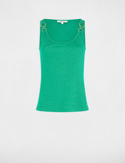 Mouwloze top emerald groen vrouw