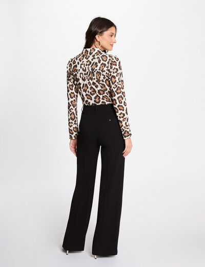 Top manches longues imprimé multicolore femme