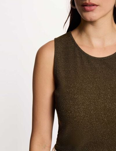 Mouwloze tanktop brons vrouw