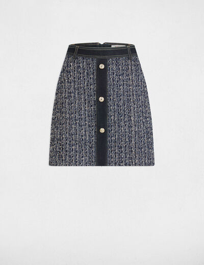 Jupe courte ajustée multicolore femme