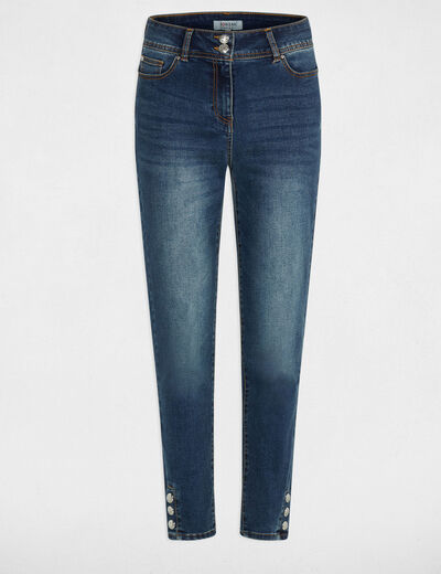 Jeans slim 7/8ème denim stone femme