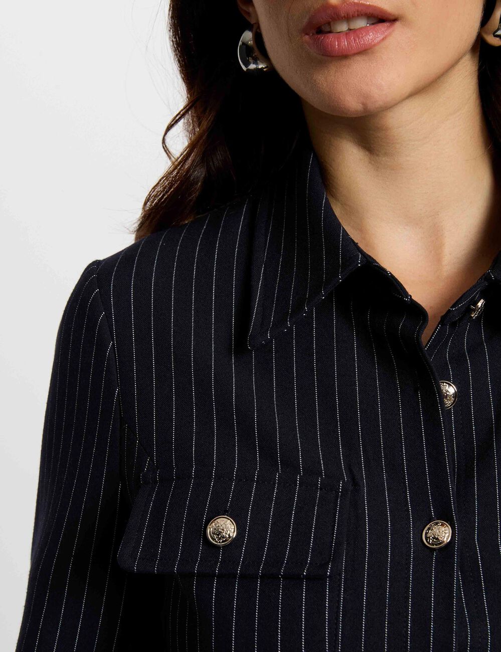 Korte aansluitende jurk marineblauw vrouw