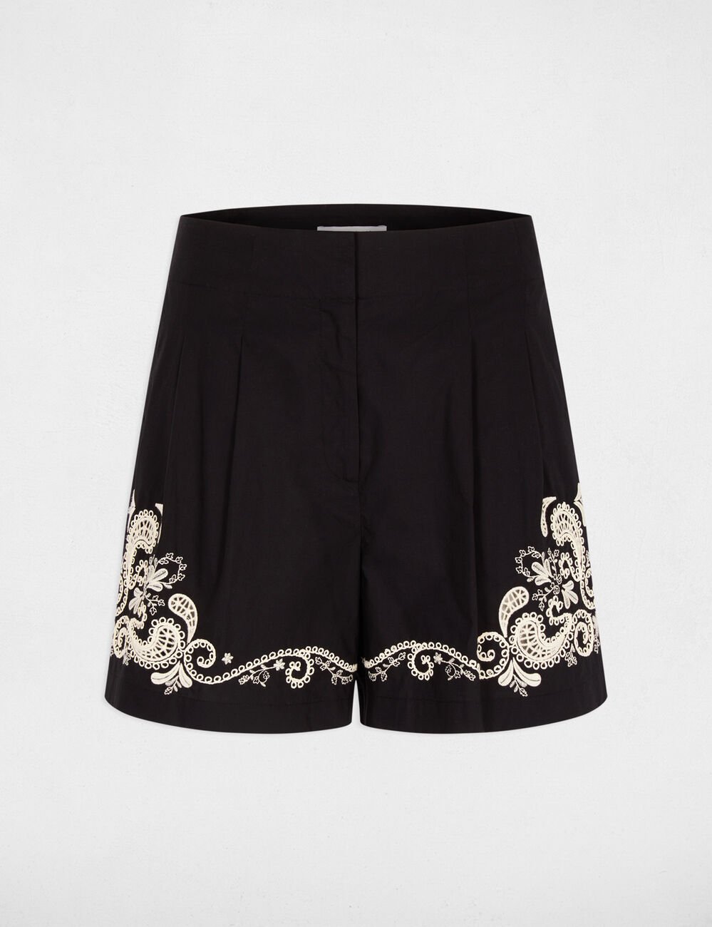 Short taille haute noir femme