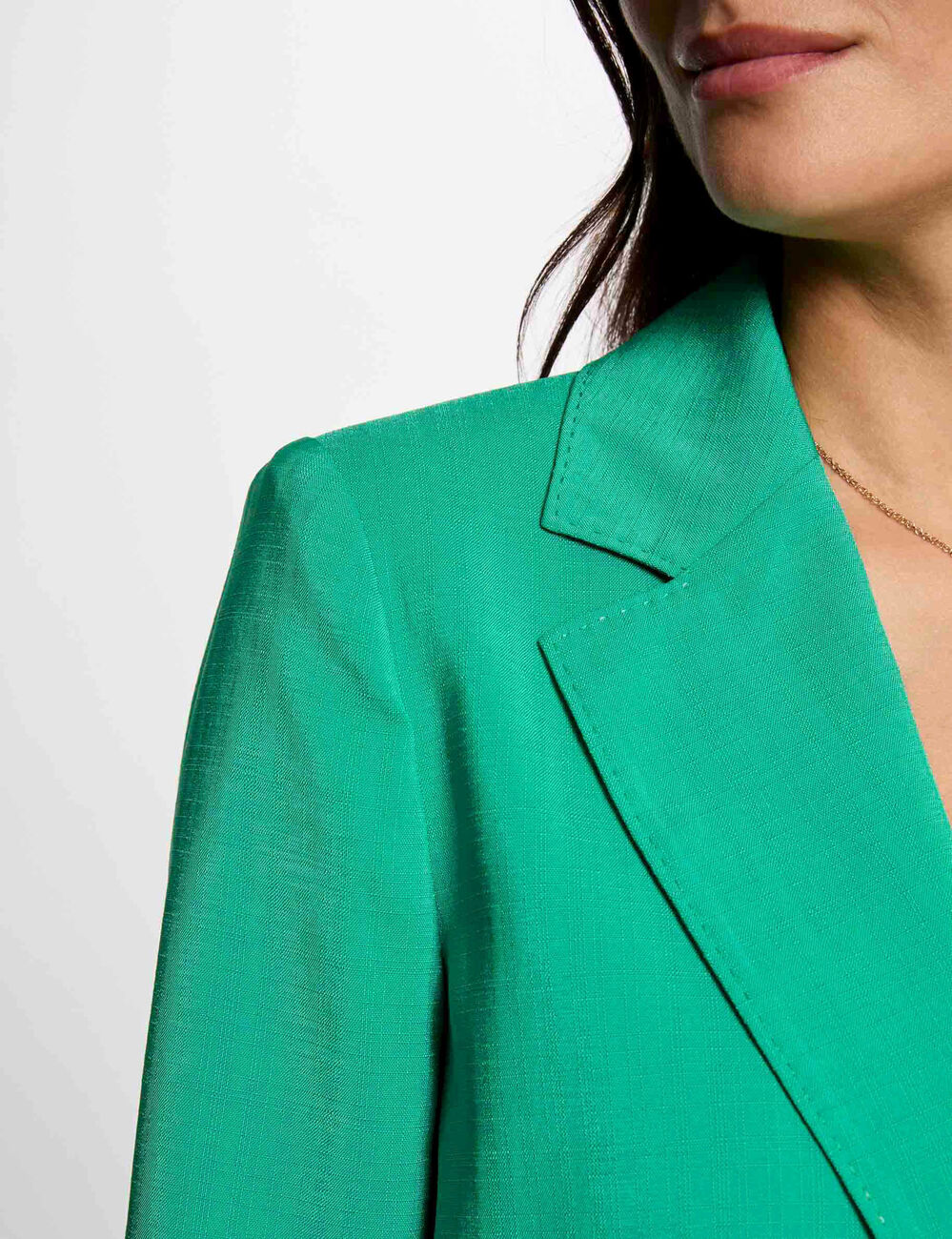 Vlotte blazer emerald groen vrouw