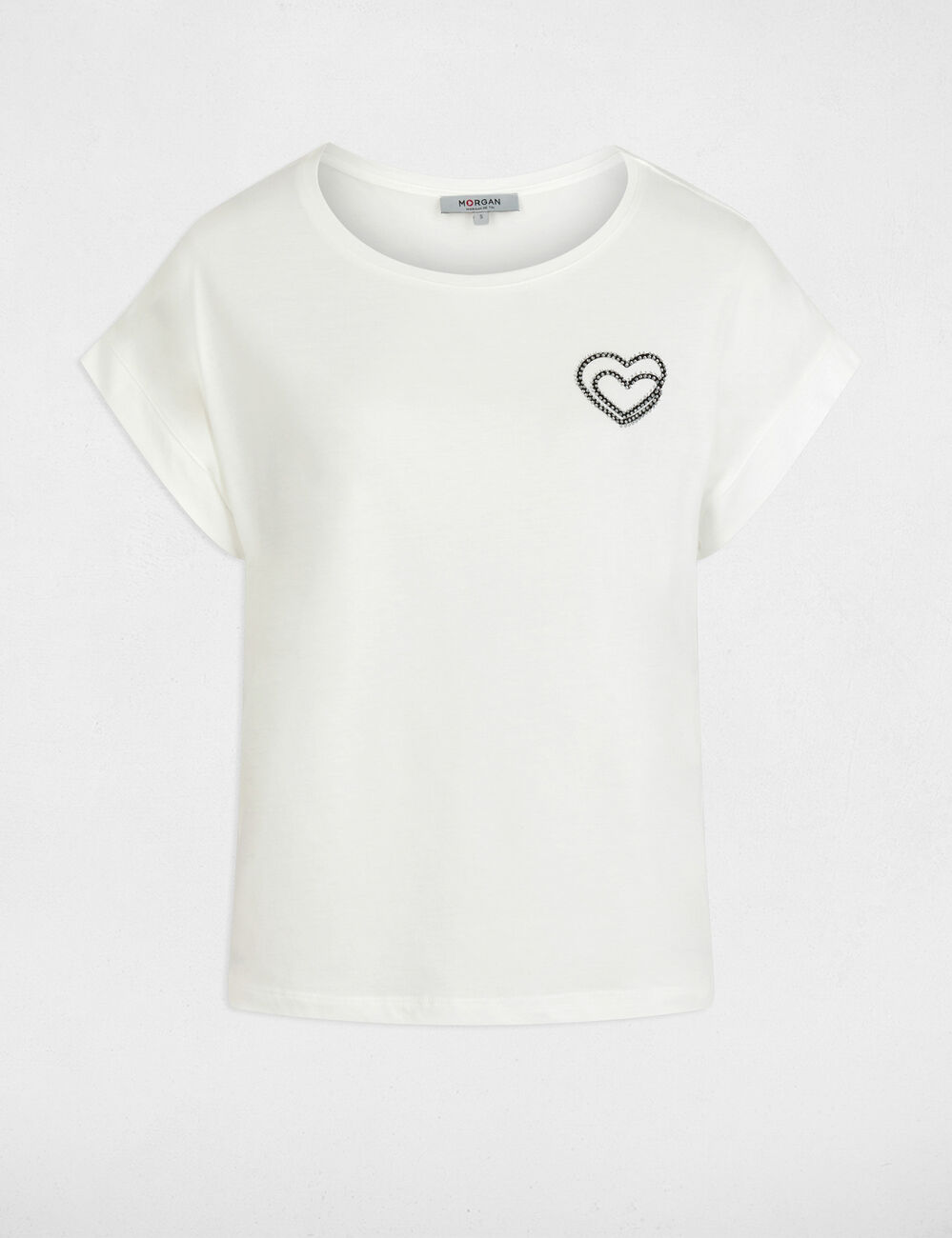 T-shirt manches courtes blanc femme