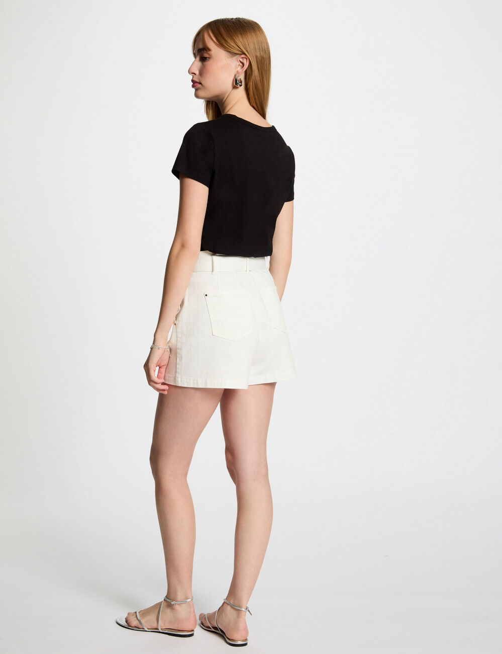 T-shirt manches courtes noir femme
