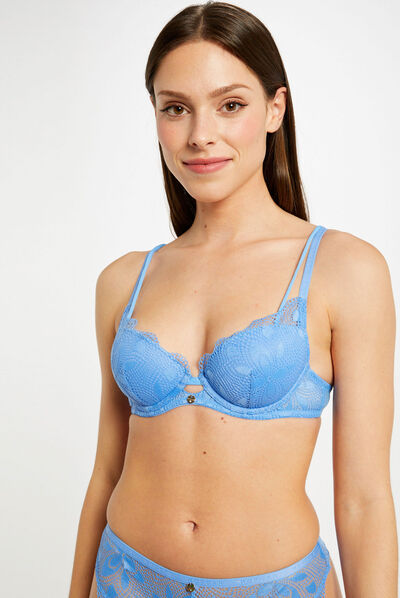 Soutien-gorge coques bleu femme