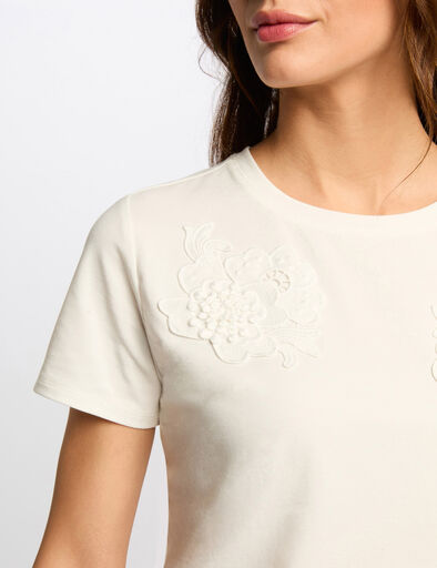 t shirt manches courtes blanc femme T-shirt manches courtes blanc femme