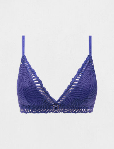 Soutien-gorge souple bleu marine femme