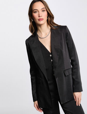 Suèdine blazer zwart vrouw