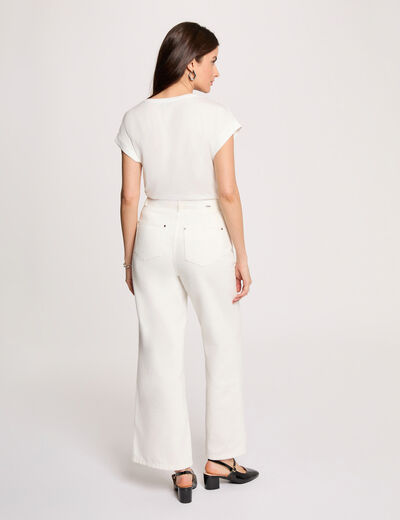 T-shirt manches courtes blanc femme