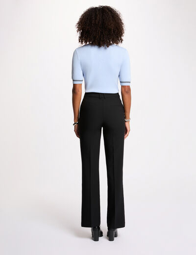 Getailleerd vest met korte mouwen hemelsblauw vrouw