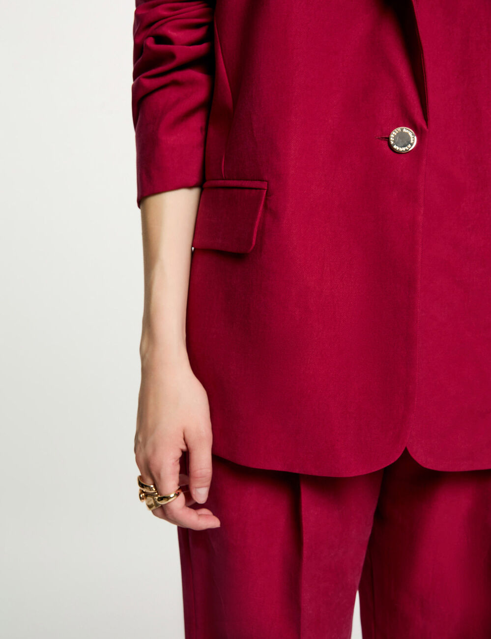 Veste blazer bordeaux femme