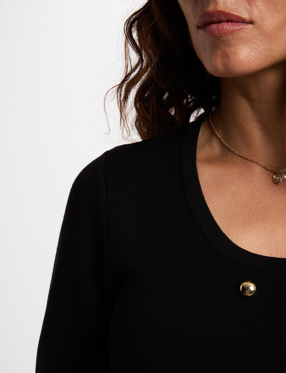 Robe courte trapèze noir femme