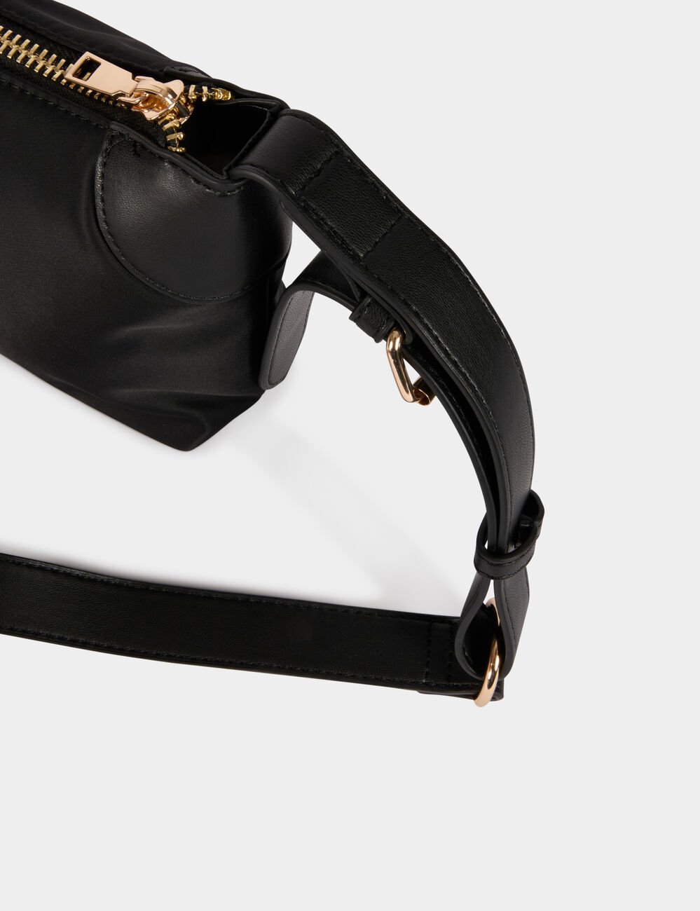 Sac nylon similicuir noir femme