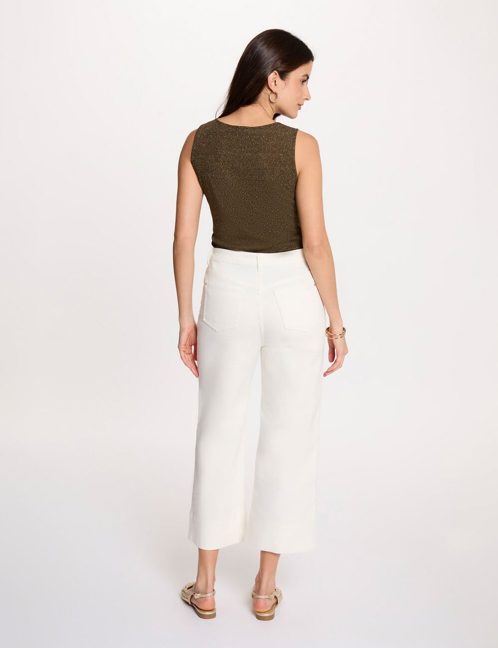Mouwloze tanktop brons vrouw