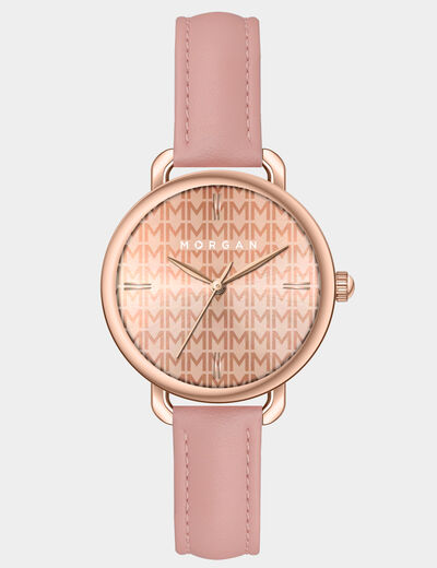 Montre classique rose femme