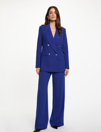 Pantalon large bleu pétrole femme