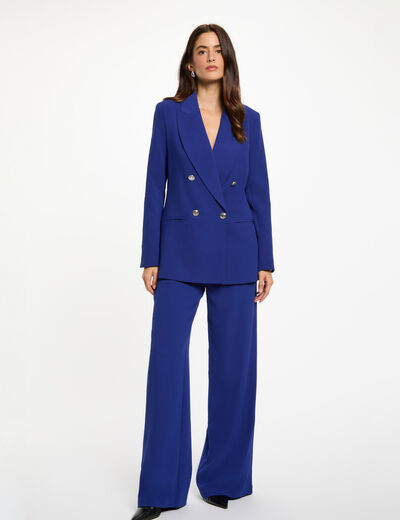 Pantalon large bleu pétrole femme