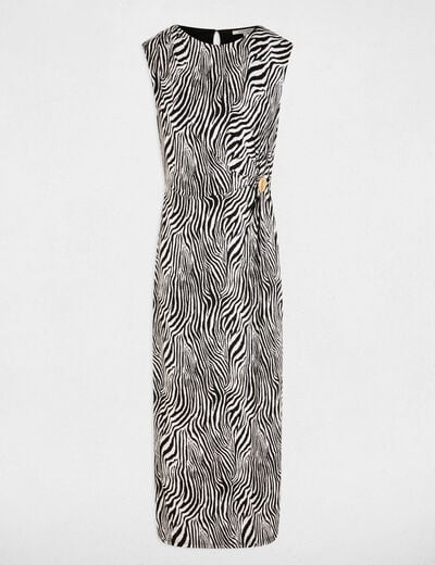 Robe longue sans manches multicolore femme