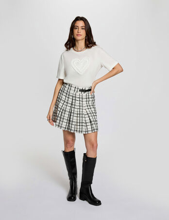 Jupe courte &eacute;vas&eacute;e multicolore femme