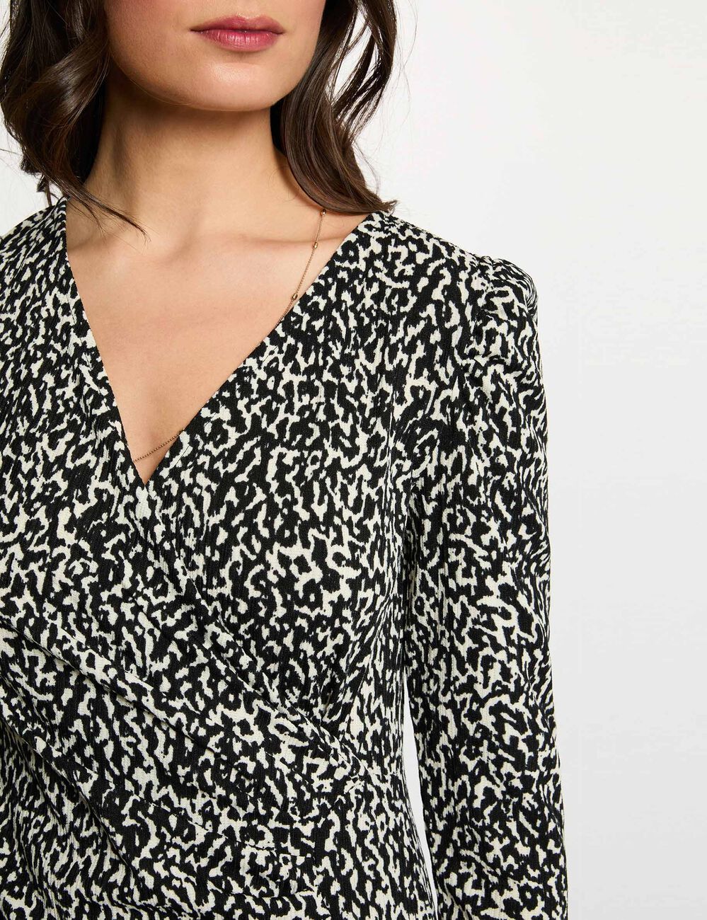 Korte, aansluitende jurk meerkleurig vrouw