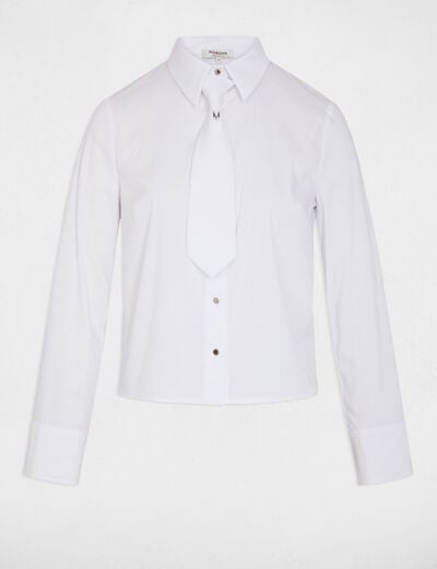 Chemise manches longues blanc femme
