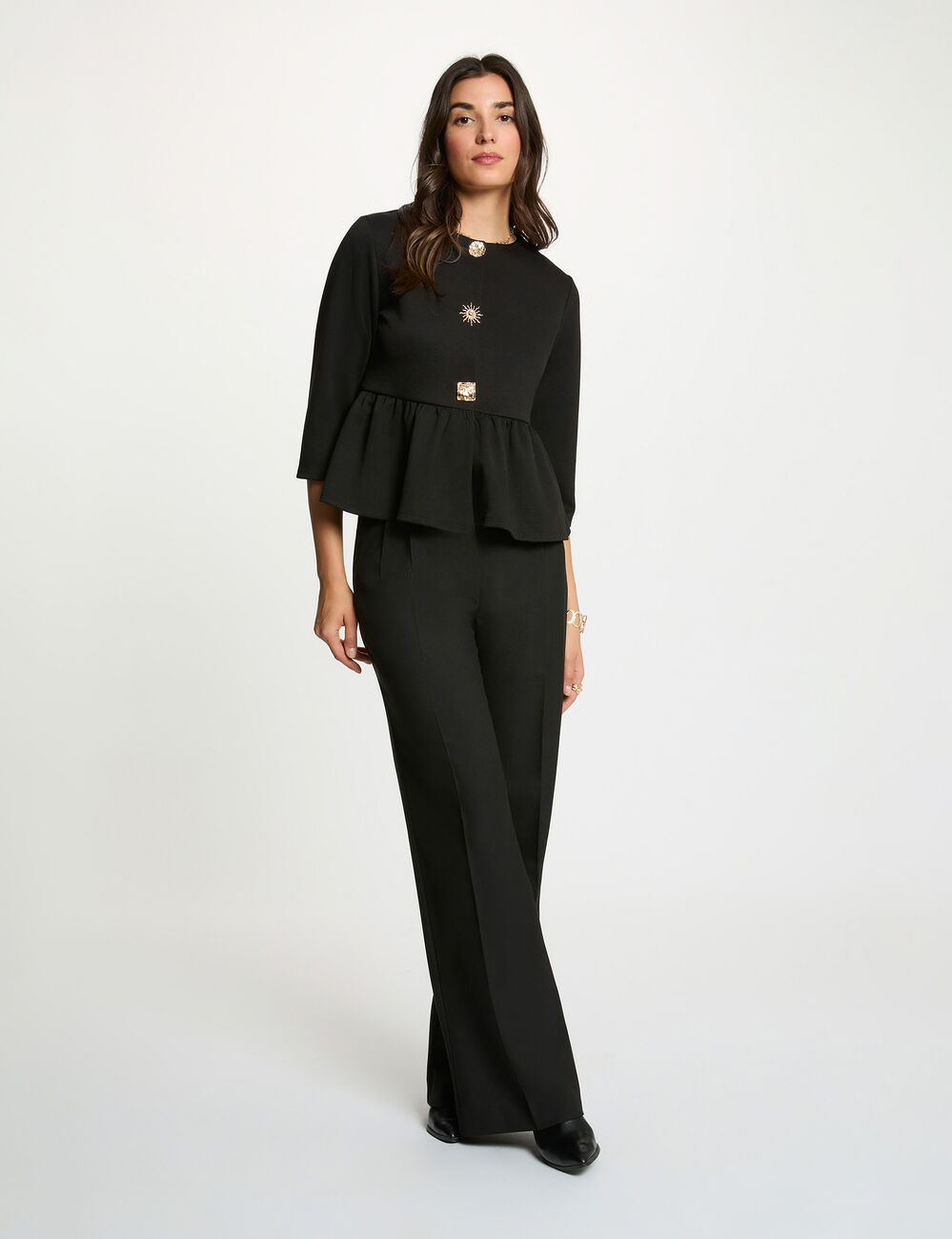 Gilet manches longues noir femme