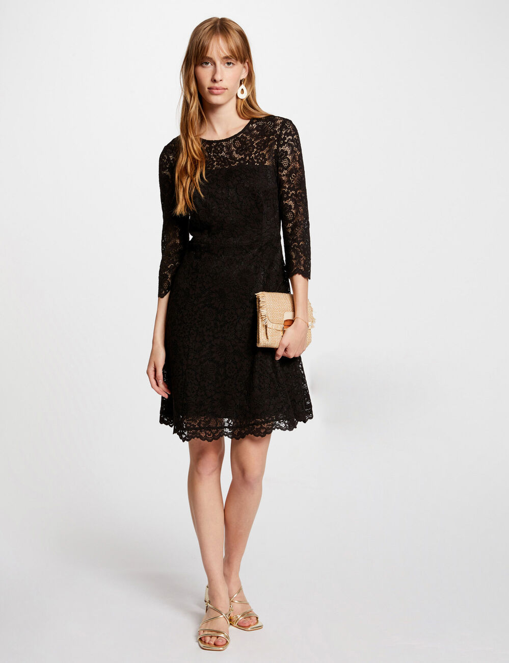 Korte kanten skaterjurk zwart vrouw