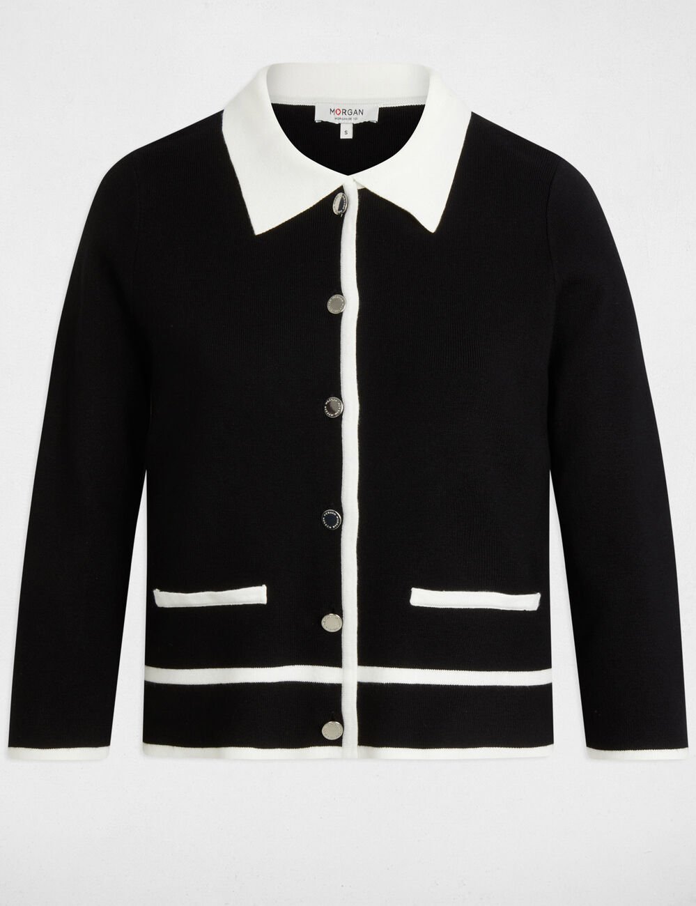 Vest met 3/4 mouwen zwart vrouw