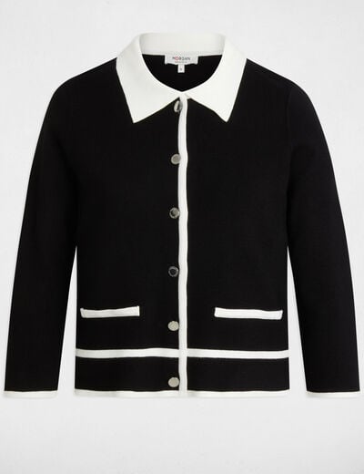 Gilet manches 3/4 noir femme