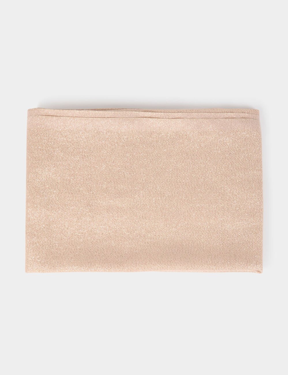 Foulard fils métallisés beige femme