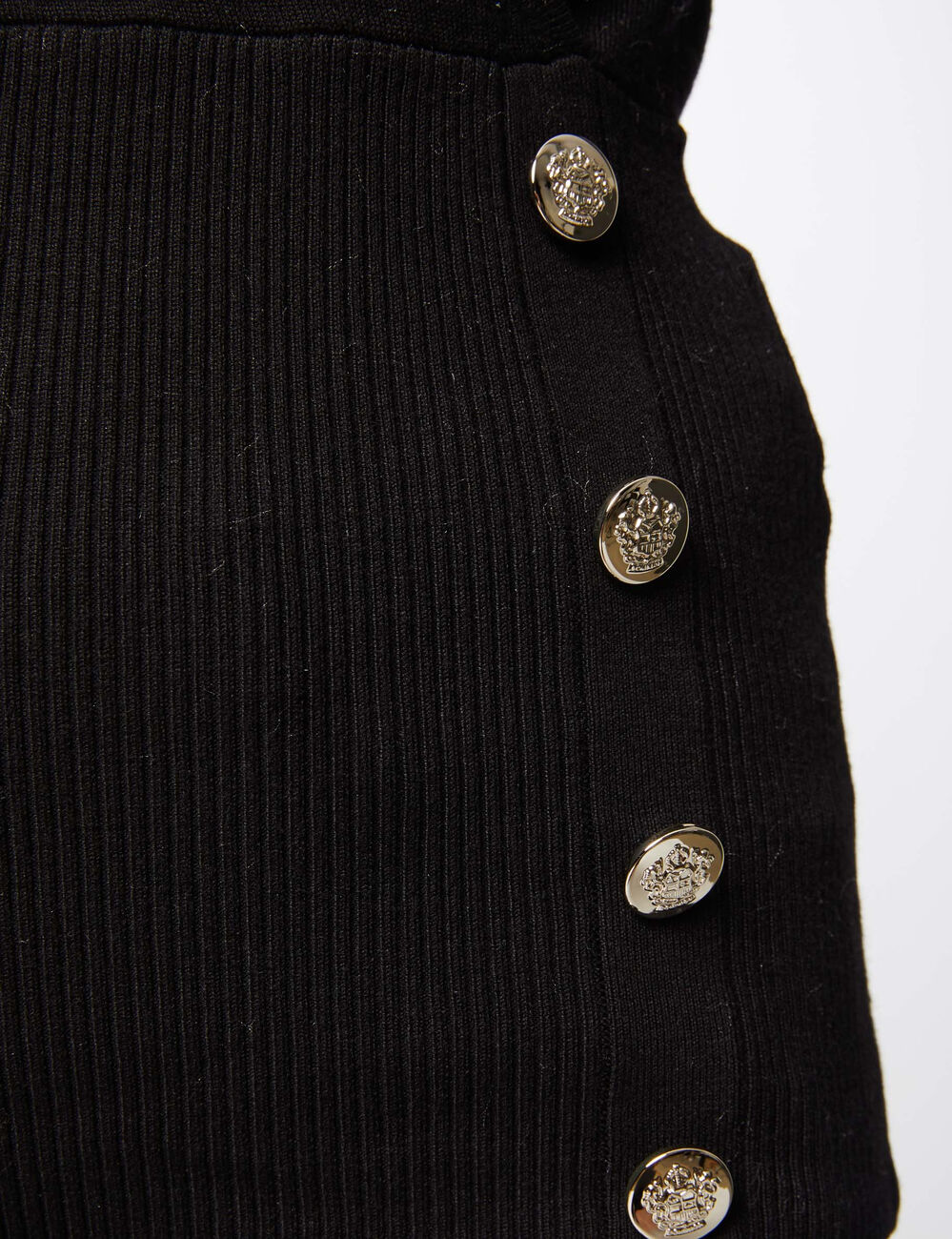 Pull manches longues &agrave; col effet crois&eacute; noir femme