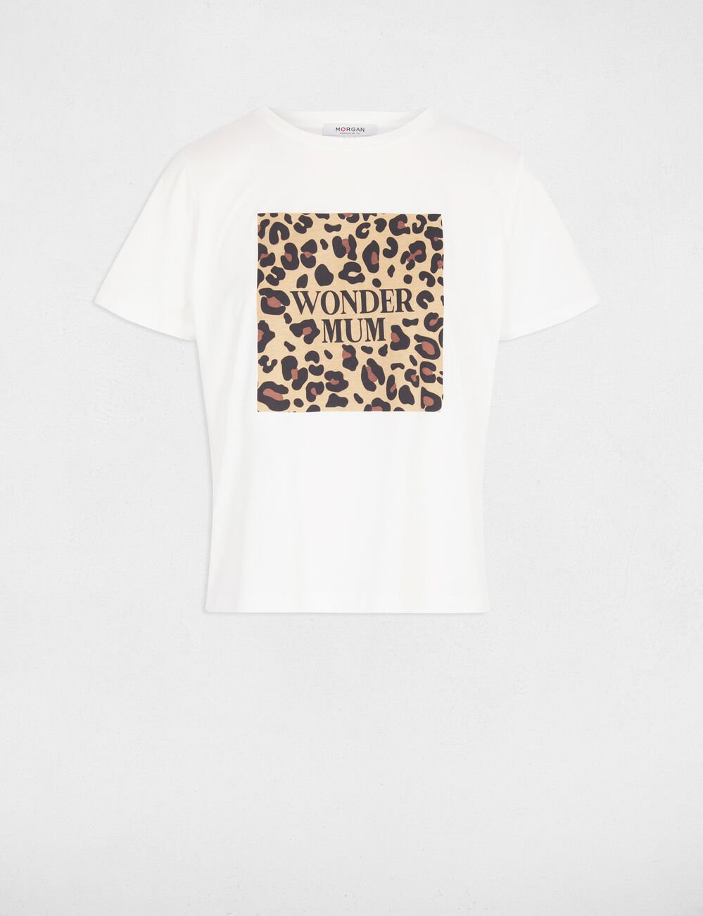 T-shirt met korte mouwen helder wit vrouw