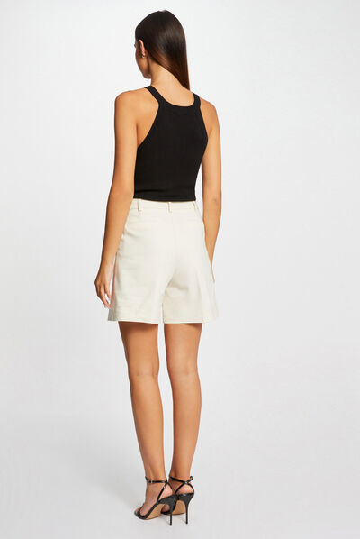 Tanktoptrui met knopen zwart vrouw