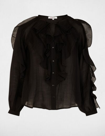 Chemise ajust&eacute;e noir femme