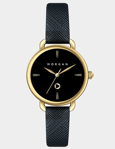 Montre classique jaune or femme