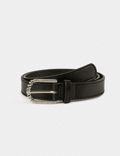 Riem met &laquo; MORGAN &raquo;-gesp zwart vrouw