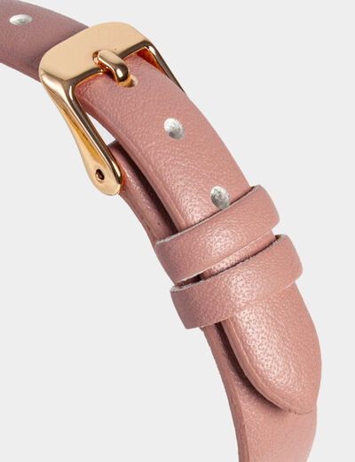 Montre classique rose femme